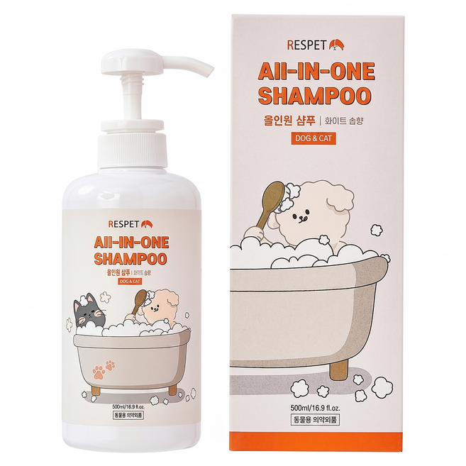 RESPET 寵物全效合一沐浴乳, 1個, 500ml