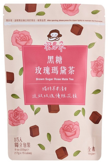 蜜思朵 黑糖玫瑰瑪黛茶, 17g, 1個, 15個裝