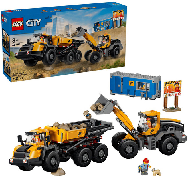 LEGO 城市系列 傾卸式卡車與前端裝載機 Dump Truck & Front End Loader 60494, 1個