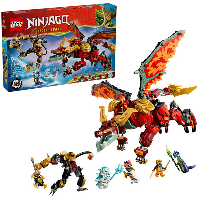 LEGO 71868 旋風忍者系列 野火的變形猛龍機械人 Wyldfyre's Transforming Dragon Mech, 1個