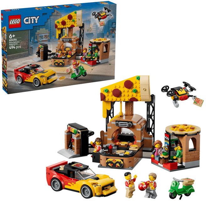 LEGO 60496 城市系列 披薩外送體驗載具組 Pizza Delivery Experience with Vehicles, 1個