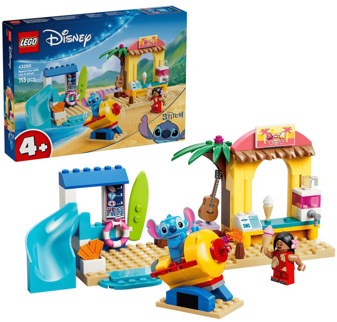 LEGO 43280 迪士尼系列 莉蘿和史迪奇樂遊海灘 Beach Fun with Lilo & Stitch, 1個