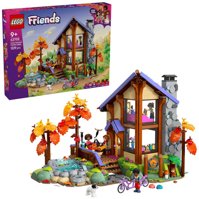 LEGO 42705 好朋友系列 溫馨秋季森林小屋 Cozy Fall Forest Cabin, 1個