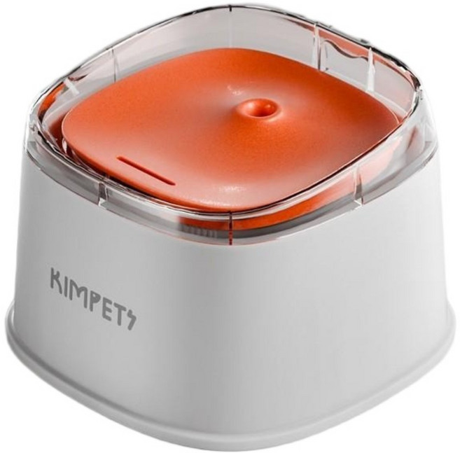 KimPets 寵物自動飲水機/貓狗飲水器/循環過濾智能活水餵水器 2L, 白色 + 橙色, 1個, djk77