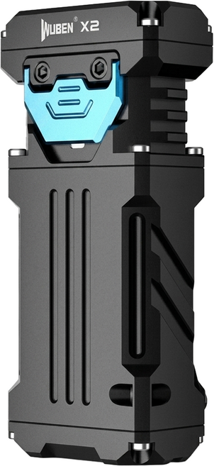 Wuben 2500流明 146米射程 高亮泛光 EDC 手電筒 X2, 黑色, 1個