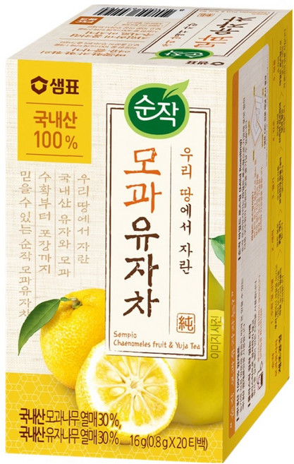 순작 모과유자차 티백, 800mg, 20개입, 1개