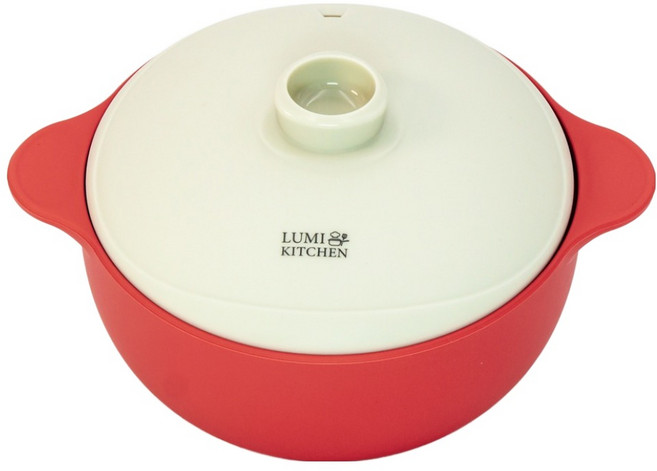 루미키친 실리콘 찜용기 Large, 레드, 1개