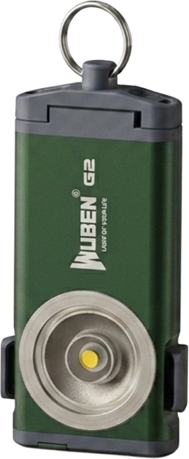 Wuben G2 500流明 高亮/廣角/泛光 多功能EDC鑰匙燈, 綠色, 1個