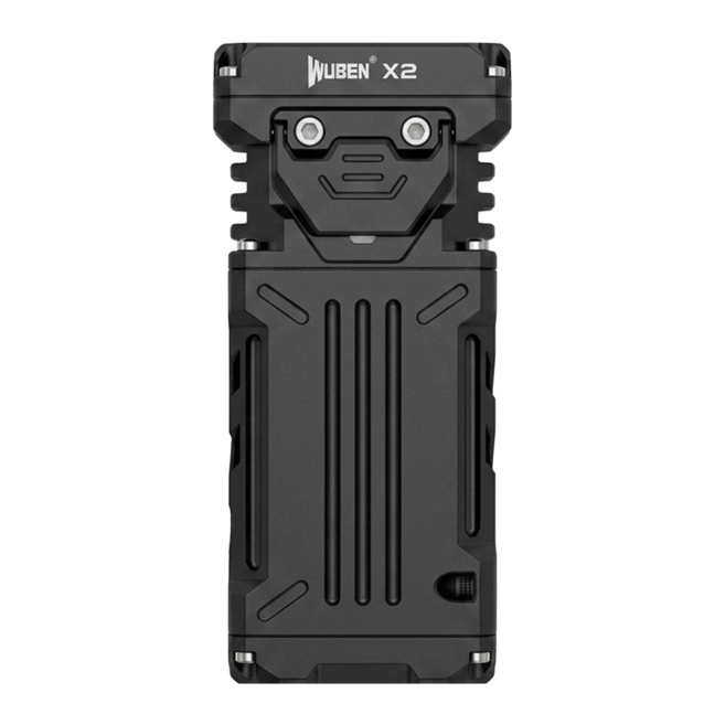 Wuben X2 2500流明 146米射程 高亮泛光EDC手電筒 中白光, 噴砂灰鈦, 1個