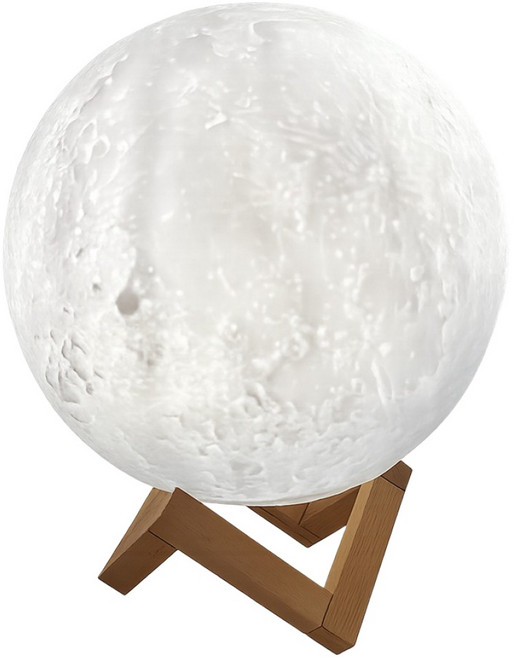 QIDINA 奇蒂娜 爆紅款仿真銀河宇宙星球拍拍燈小夜燈 I 20cm, 月球