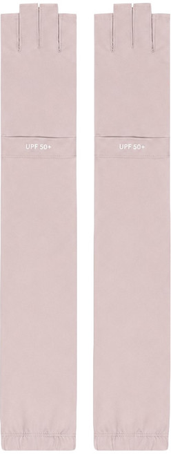 bebehome 日本瞬間涼感冰絲物理性防曬長版露趾袖套 UPF50+, 奶咖色, 1個