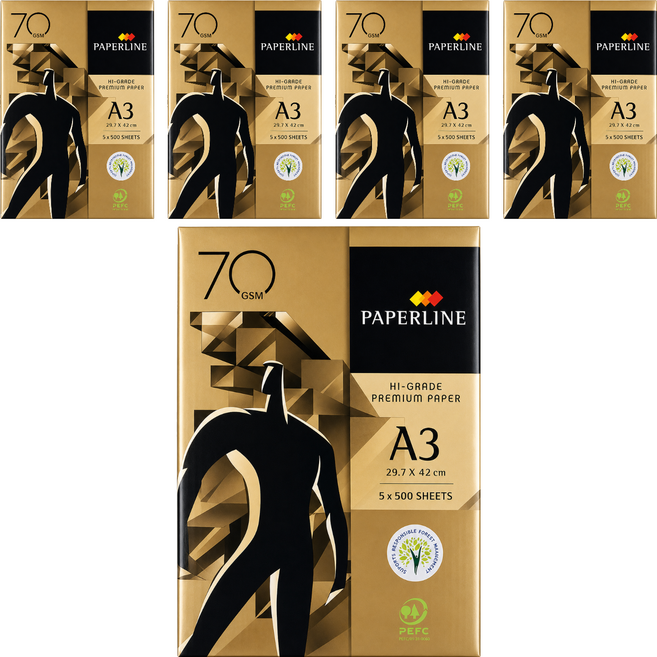 PAPERLINE 金牌多功能影印紙 70gsm 500張, 5包, A3