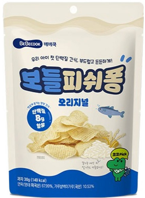 베베쿡 보들피쉬퐁 쿠키, 오리지널, 30g, 1개