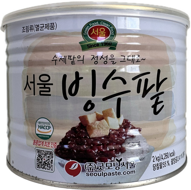 굿모닝서울 서울 빙수 팥, 2kg, 1개