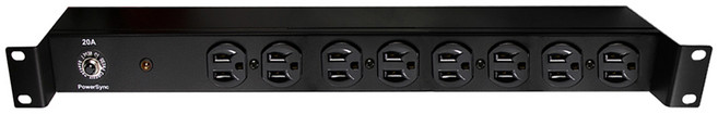 PowerSync 群加 20A基本型機架電源排插 8孔 TE8F0030, 黑色, 1個, 3m