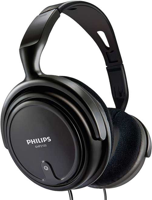 PHILIPS 飛利浦 立體聲耳罩式有線耳機 1個, 黑色, SHP2100