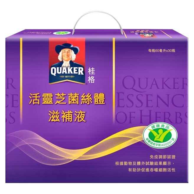 QUAKER 桂格 活靈芝滋補液 30個裝, 1套, 1800ml