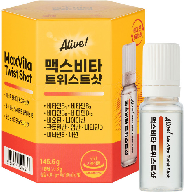 얼라이브 맥스비타 트위스트샷 145.6g, 1개, 7회분