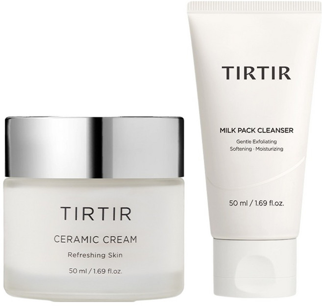 티르티르 도자기크림 50ml + 밀크팩클렌저 50ml 세트, 1세트