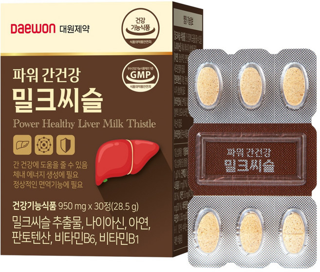 대원제약 파워간건강 밀크씨슬 28.5g, 30정, 1개