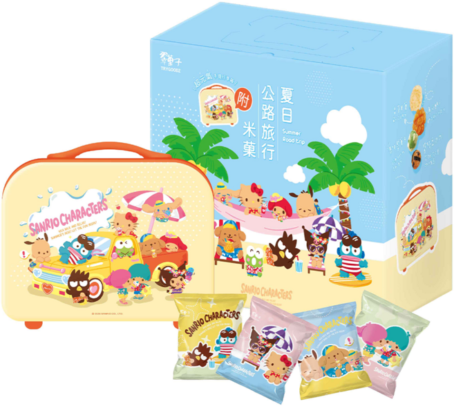 TRYGOODZ 翠菓子 夏日公路旅行米菓 手提行李箱, 140g, 1套