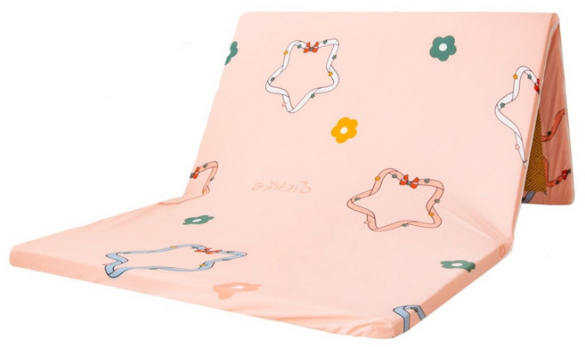 Royal Queen's Polo 新絲柔抗菌亞藤蓆三折床墊 單人(180 x 90cm) 5cm 冬夏兩用 涼爽透氣 夢幻星晴