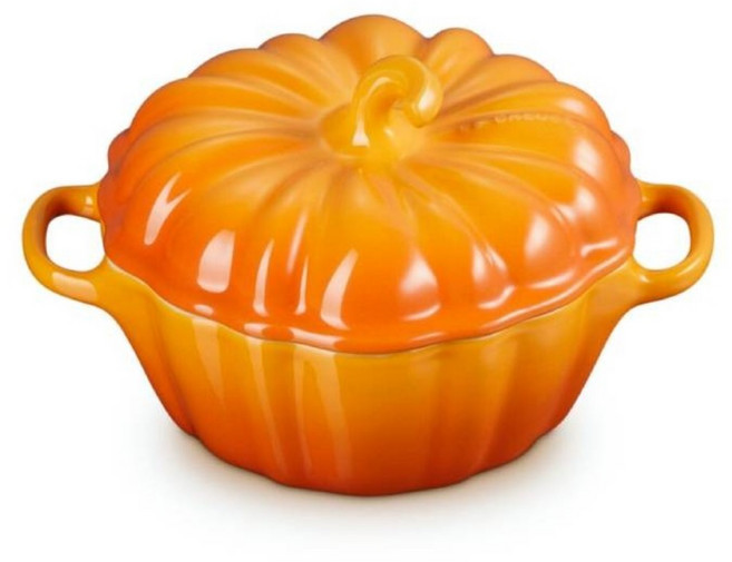 LE CREUSET 萬聖節系列南瓜烤盅 珊瑚橘, 1個