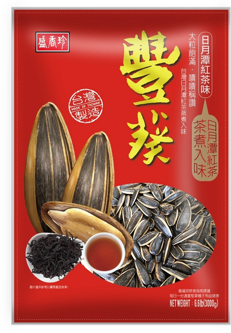 盛香珍 日月潭紅茶香瓜子, 1個, 3kg