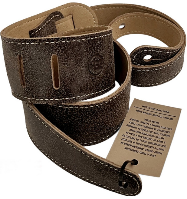 엘엠 클래식 레더 기타 스트랩 Brown LS-2304D, 1개