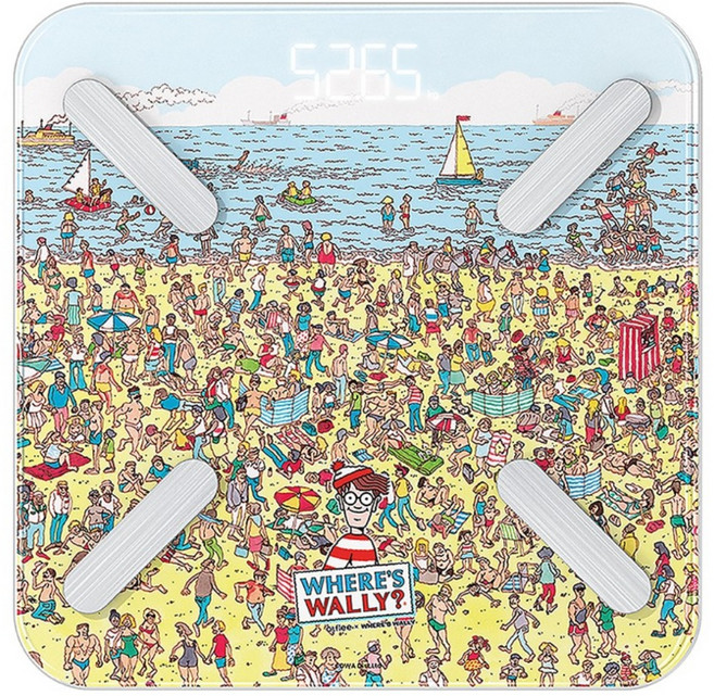 Atflee 智慧LED體脂計 Where's Wally?威利在哪裡聯名款 T8, 海灘版, 1個, FAFSCT8-007
