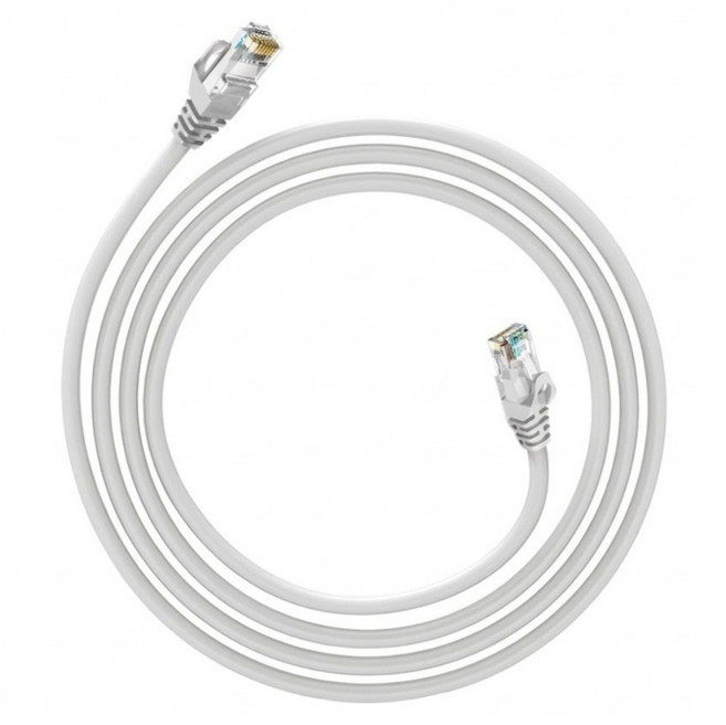 DTAudio Cat.6網路線 RJ45金屬接頭 KN-08, 白色, 1個, 20m