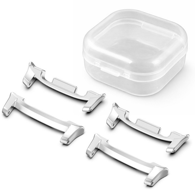 스페이스쉴드 스탠다드 스트랩 시계줄 연결 스테인레스 모듈 커넥터 22mm 2종 x 2p 세트, 실버, 1세트