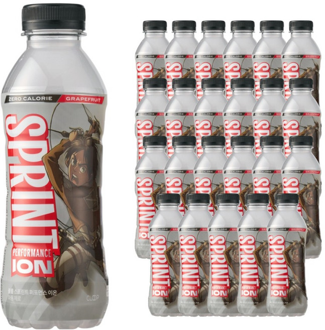 클룹 스프린트 진격의거인 제로 이온음료 자몽, 24개, 500ml