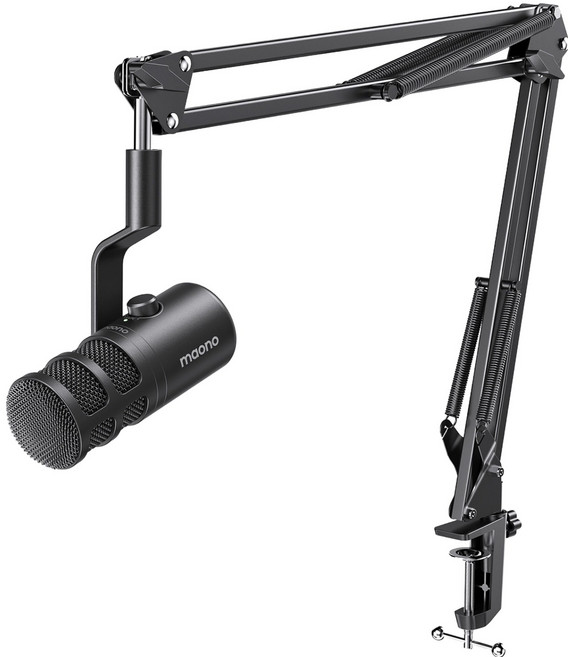마오노 팟캐스트 방송용 유튜브 녹음용 USB XLR 다이나믹 스탠드 마이크, 블랙, PD100 Gen2S