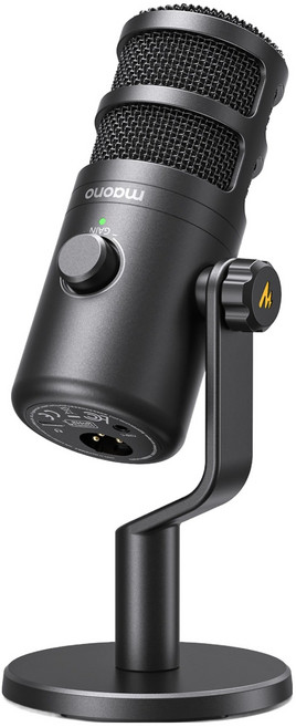 마오노 팟캐스트 방송용 유튜브 녹음용 USB XLR 다이나믹 마이크, 블랙, PD100 Gen2