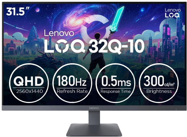 Lenovo 聯想 QHD 180Hz Fast VA 面板電競螢幕, 80cm, Lenovo LOQ 32Q-10 螢幕 (68F7GAC1KR)