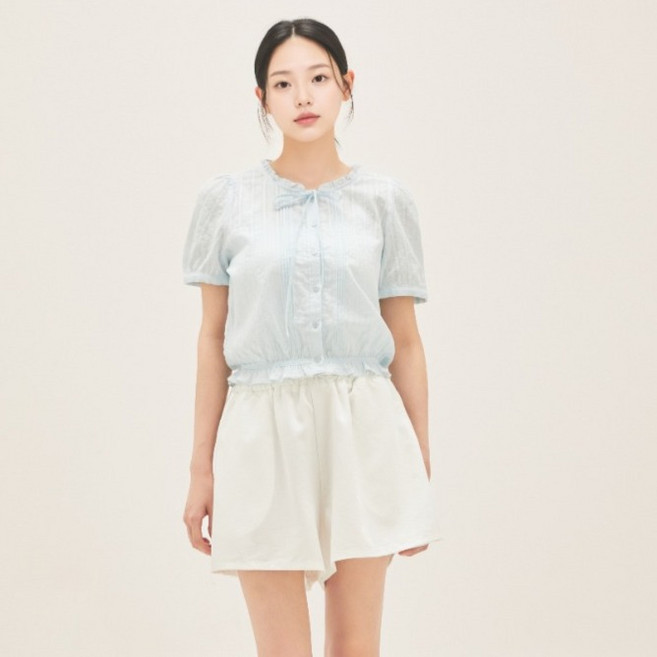 Roem RE 荷葉領棉質襯衫 RMBLG24R1