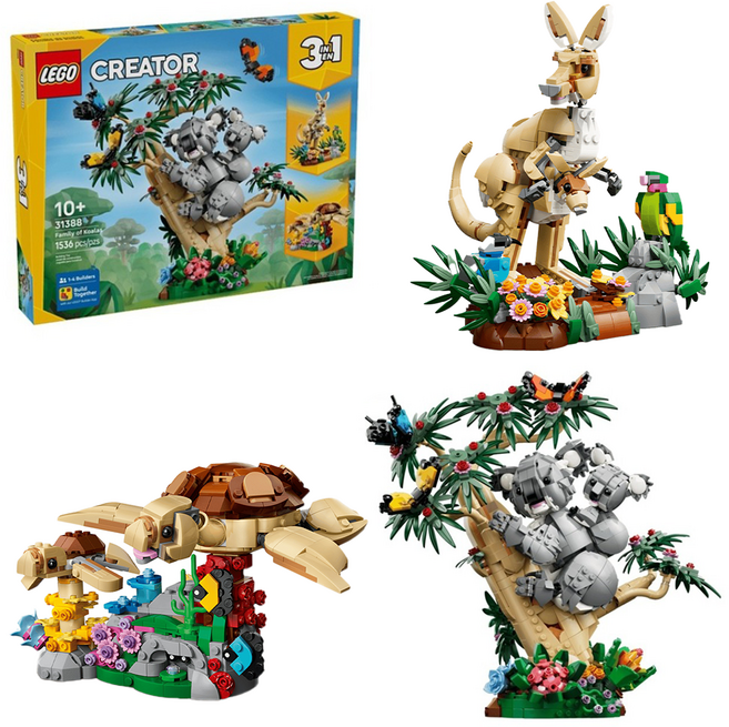 LEGO 31388 創意三合一系列 野生動物 無尾熊家族 Wild Animals: Family of Koalas, 1套