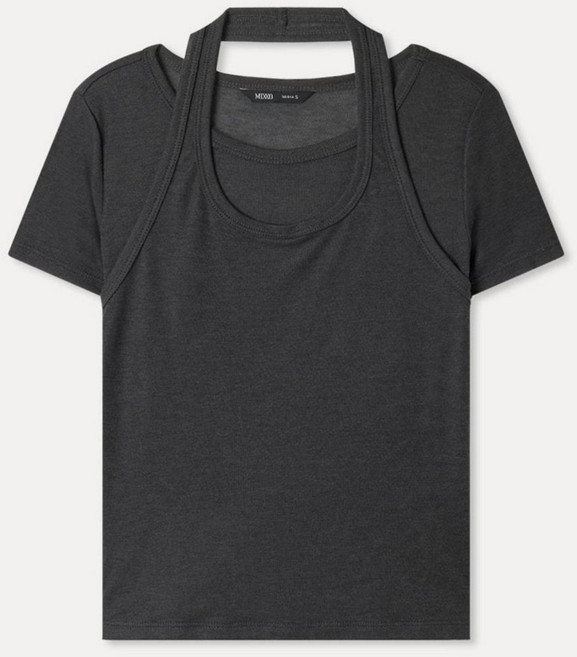 MIXXO 女款掛脖透視短袖T恤 RE LWG31QA