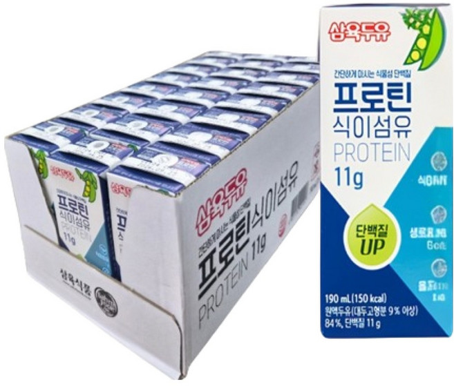 36 Soy Milk 蛋白質膳食纖維豆奶, 190ml, 24個