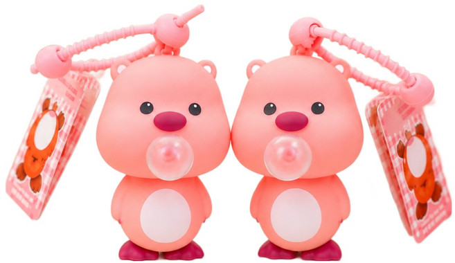 인어스 버블 베어 말랑이 키링, 루피, 2개