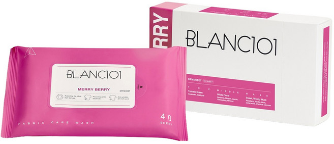 BLANC101 烘衣機香氛乾衣紙 衣物柔軟精香氛紙 什錦莓果, 2個, 40入