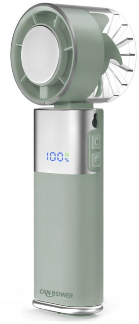 CAN POWER 防爆半導體製冷小風扇 固態電池4000mAh, 雲霧綠, CP-F06