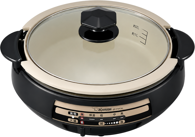 ZOJIRUSHI 象印 土鍋風鐵板萬用鍋 黑色 3.7L, EP-PXF20-BA