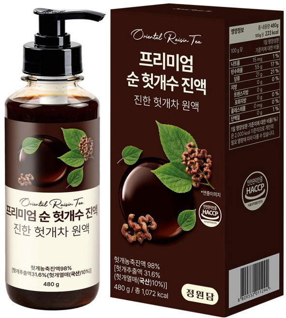 정원담 프리미엄 순 헛개수 진액, 1개, 480g