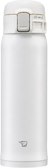 ZOJIRUSHI 象印 超輕量彈蓋式不銹鋼真空保溫杯 SM-SR48E, 簡潔白, 1個, 480ml