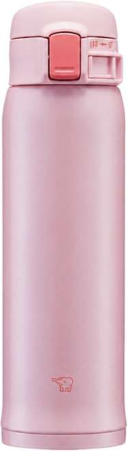 ZOJIRUSHI 象印 超輕量彈蓋式不銹鋼真空保溫杯 SM-SR48E, 櫻花粉, 1個, 480ml