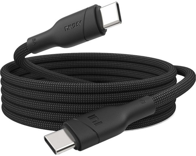 ARTMU Neo Type-C to Type-C 100W 240W 5A PD 快速充電線, 黑色, 1個, 150cm