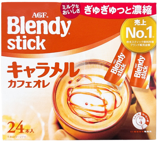 AGF Blendy 焦糖歐蕾風味即溶飲品, 8.3g, 1個, 24個裝