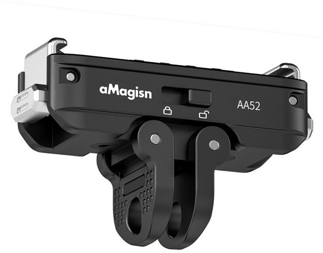 Amagisn 一鍵上鎖金屬磁吸快拆 DJI 適用Action 3/4/5 Pro + Osmo 360, 1個, AA52